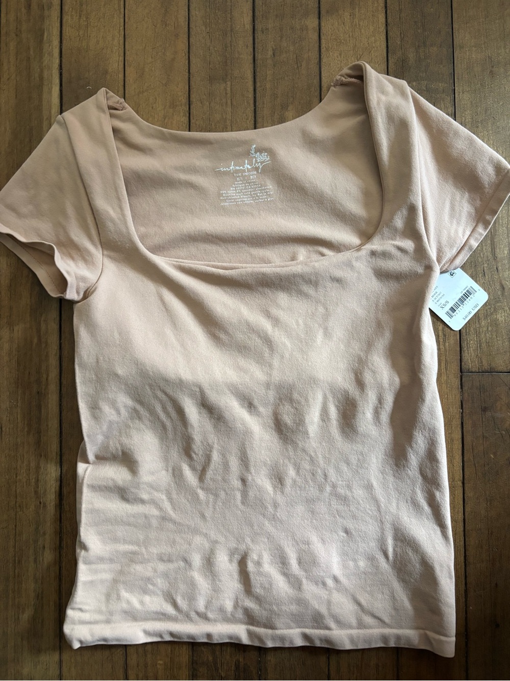 Free People Clean Lines top in Rose/Beige (sold out color)